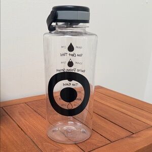 Target Clear Hydration Water Bottle with Black Accents